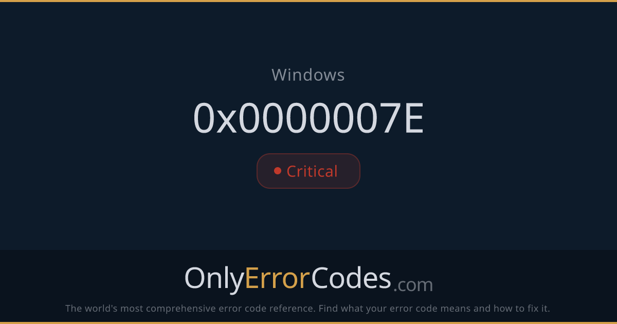 Windows BSOD 0x0000007E — SYSTEM_THREAD_EXCEPTION_NOT_HANDLED ...