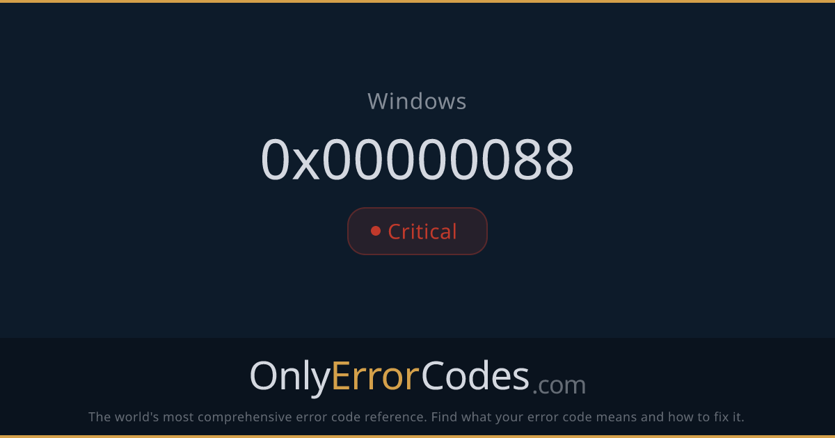 Windows BSOD Error 0x00000088 — WIN32K_INIT_OR_RIT_FAILURE Fix ...