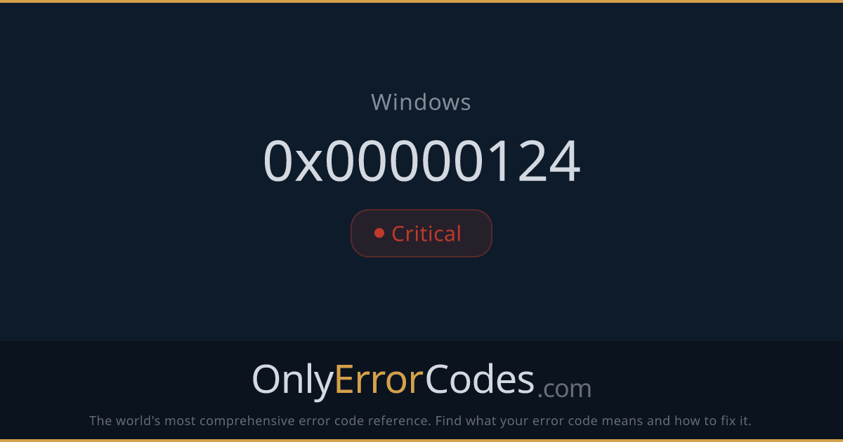Windows BSOD Error 0x00000124 — WHEA_UNCORRECTABLE_ERROR Fix ...