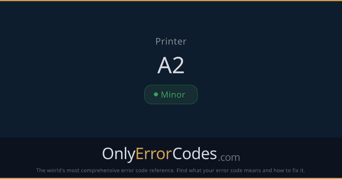 Brother Printer Error Code A2 — What It Means & How to Fix It ...