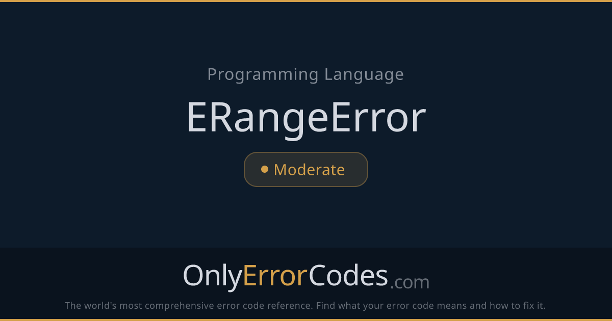 Delphi ERangeError — What It Means & How to Fix It | OnlyErrorCodes