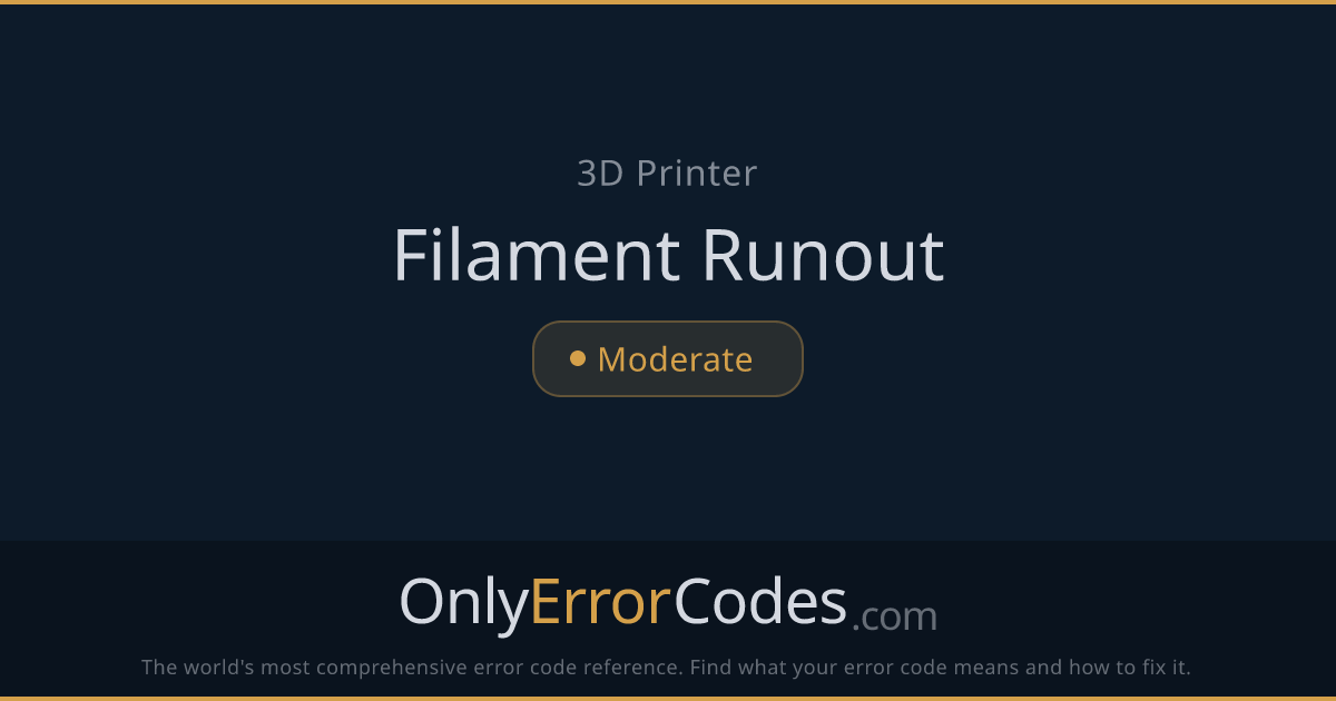 Bambu Lab Filament Runout Error — Fix Guide | OnlyErrorCodes