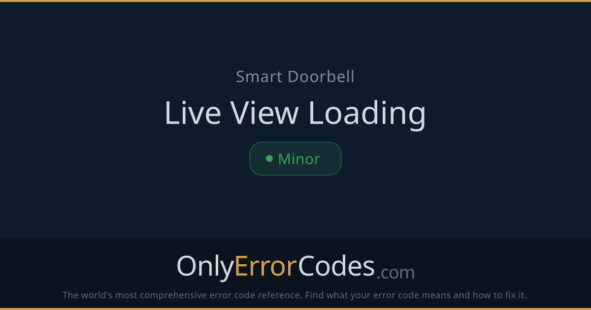 Ring Doorbell Live View Keeps Loading — Stream Connection Fix ...