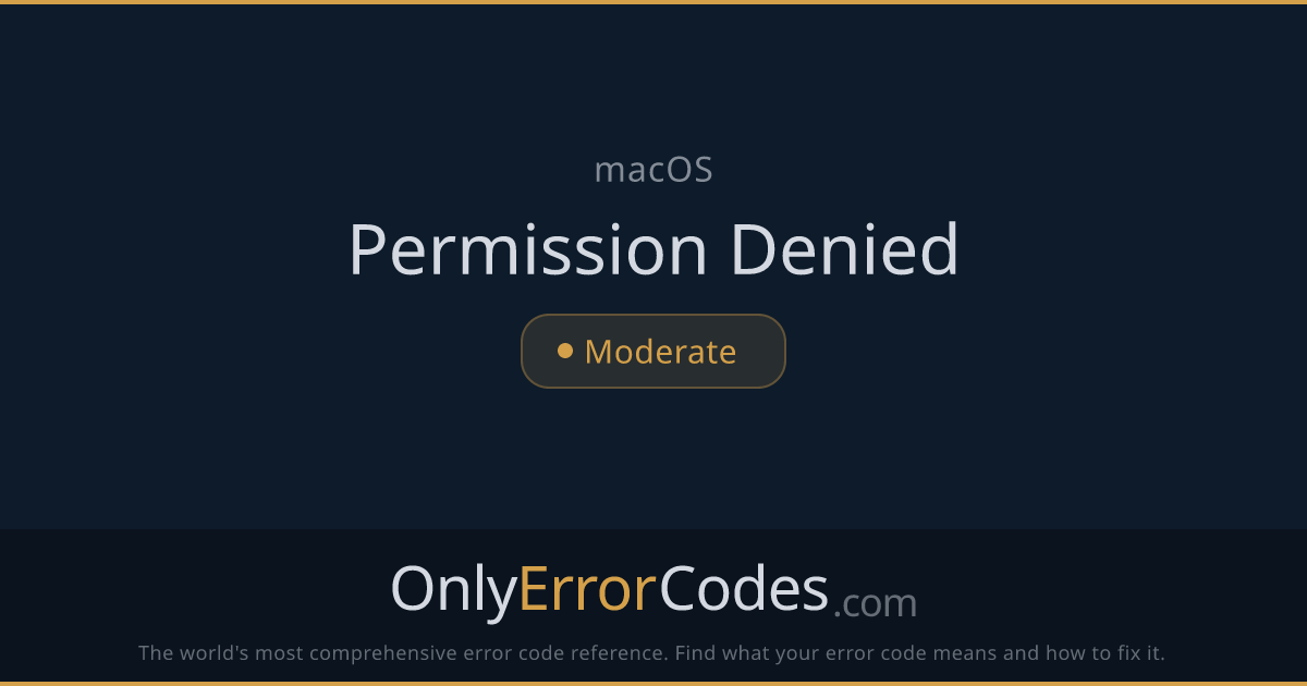 macOS Permission Denied Error — Operation Not Permitted Fix ...