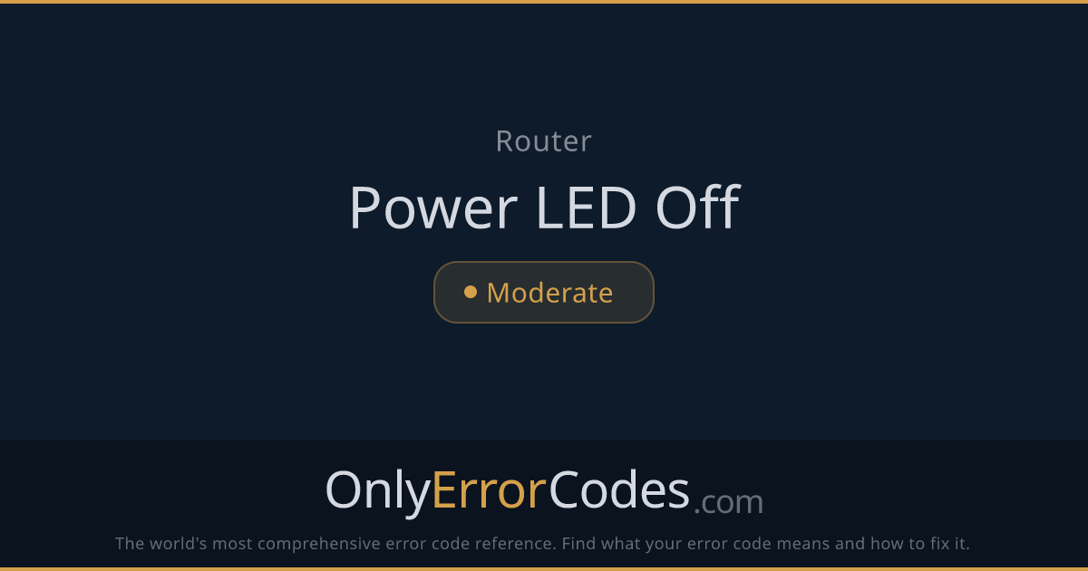 Asus Router Power LED Off — No Power Fix | OnlyErrorCodes