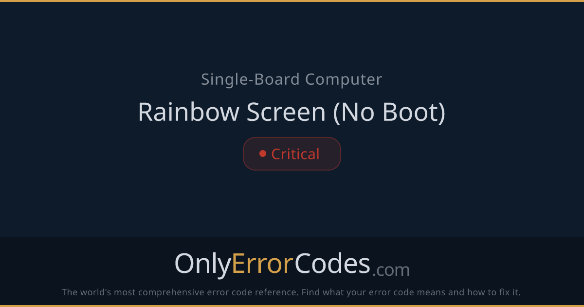 Raspberry Pi Rainbow Screen (No Boot) — What It Means & How to Fix It ...