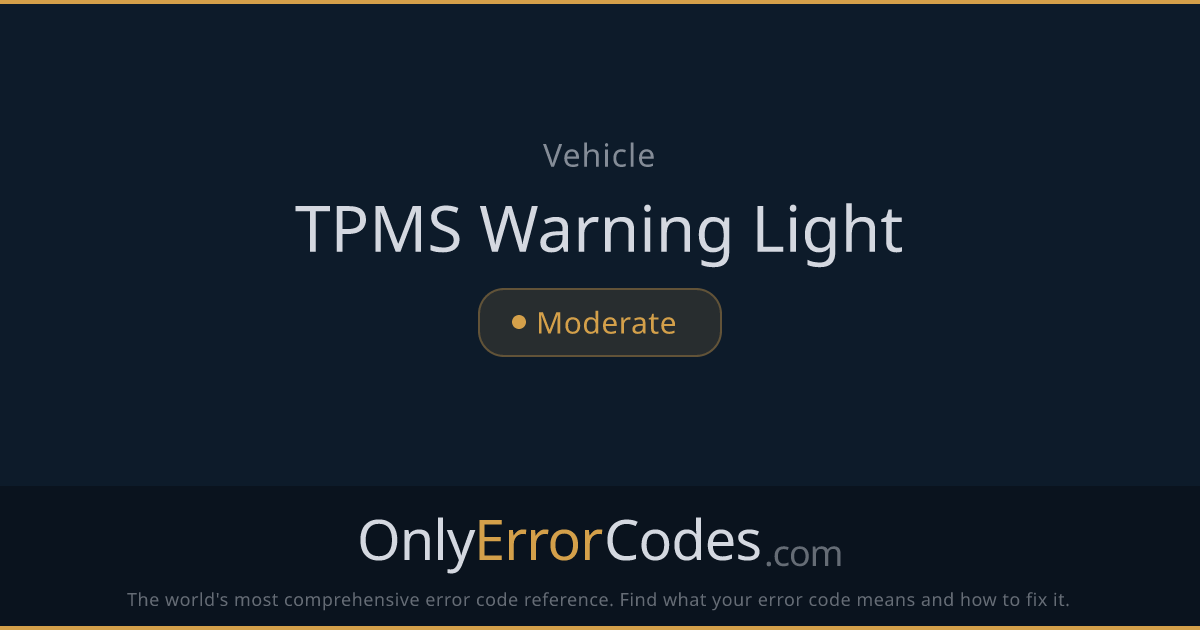 Honda TPMS Warning Light — What It Means & How to Fix It | OnlyErrorCodes