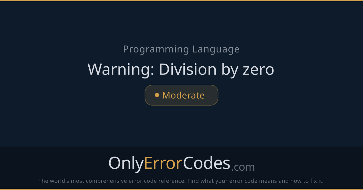 PHP Warning: Division by Zero — What It Means & How to Fix It ...