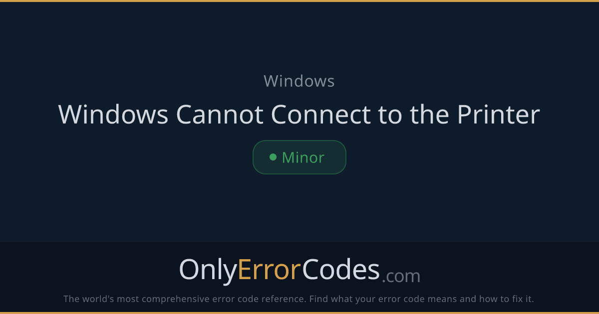 Windows Cannot Connect to the Printer — Fix Network Printer Errors ...